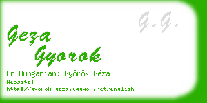 geza gyorok business card