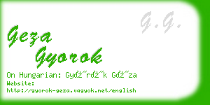 geza gyorok business card